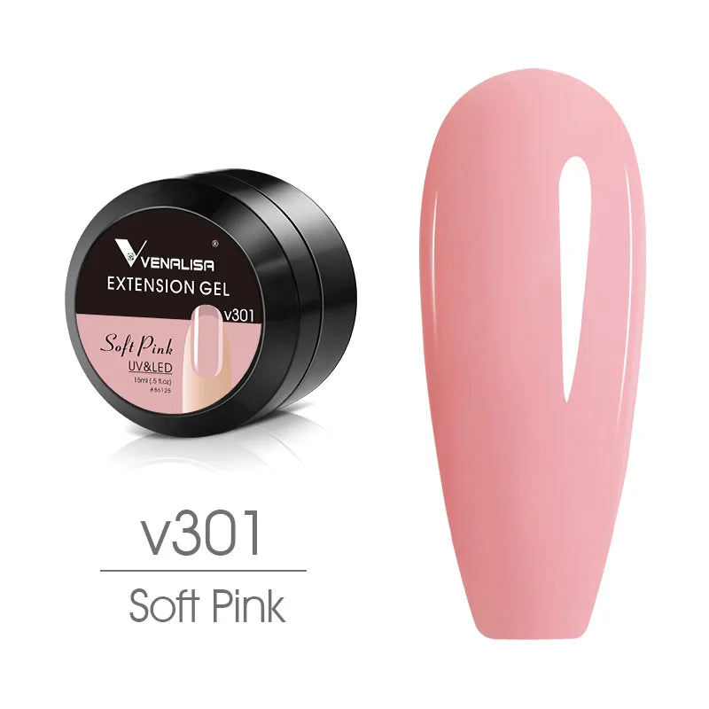 Gel pour ongles Venalisa 15 ml UV LED Nail Builder Construction Extend Semi Transparent