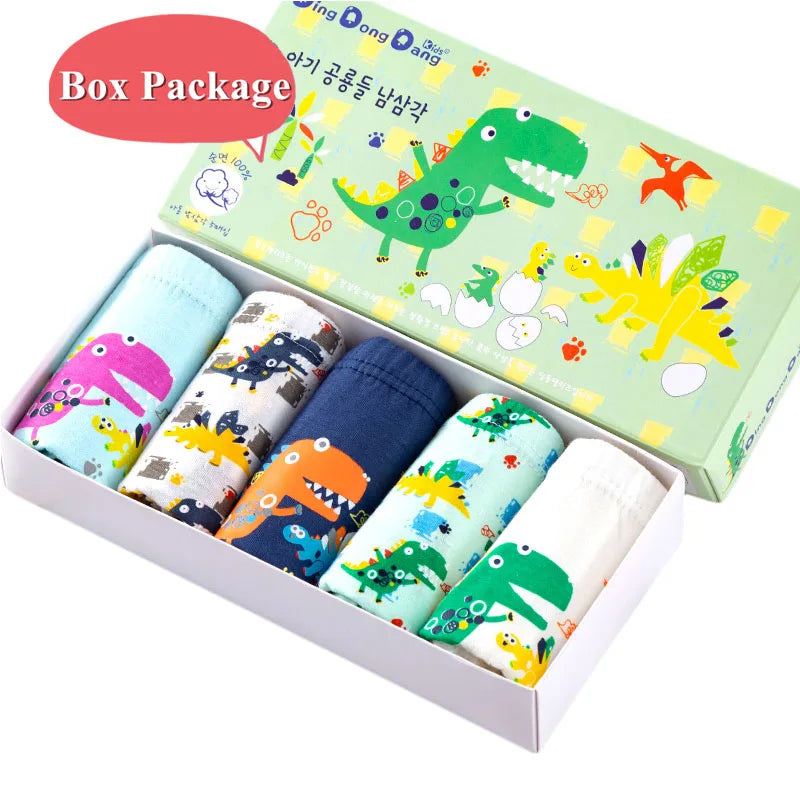 Sous-vêtements garçon en coton à motif dinosaure | Boxers garçon confortables et respirants | Lot de 5 sous-vêtements enfant | Sous-vêtements ludiques avec dinosaures pour garçons | Coton doux pour sous-vêtements enfant | Sous-vêtements garçons 2 à 14 ans | Boxers enfant avec taille élastique | Motifs dinosaures amusants pour garçons | Sous-vêtements pratiques pour enfants actifs | Pack de sous-vêtements durable et confortable