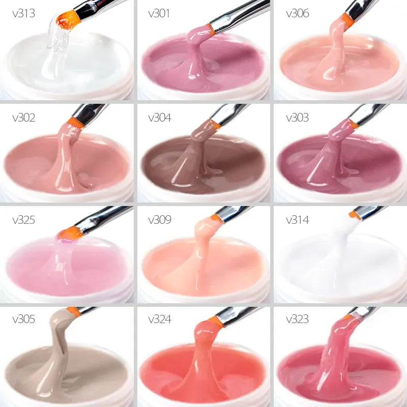 Gel pour ongles Venalisa 15 ml UV LED Nail Builder Construction Extend Semi Transparent