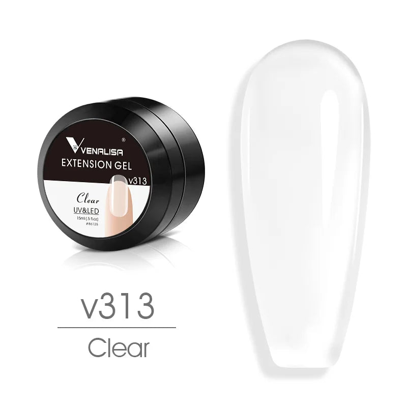 Gel pour ongles Venalisa 15 ml UV LED Nail Builder Construction Extend Semi Transparent