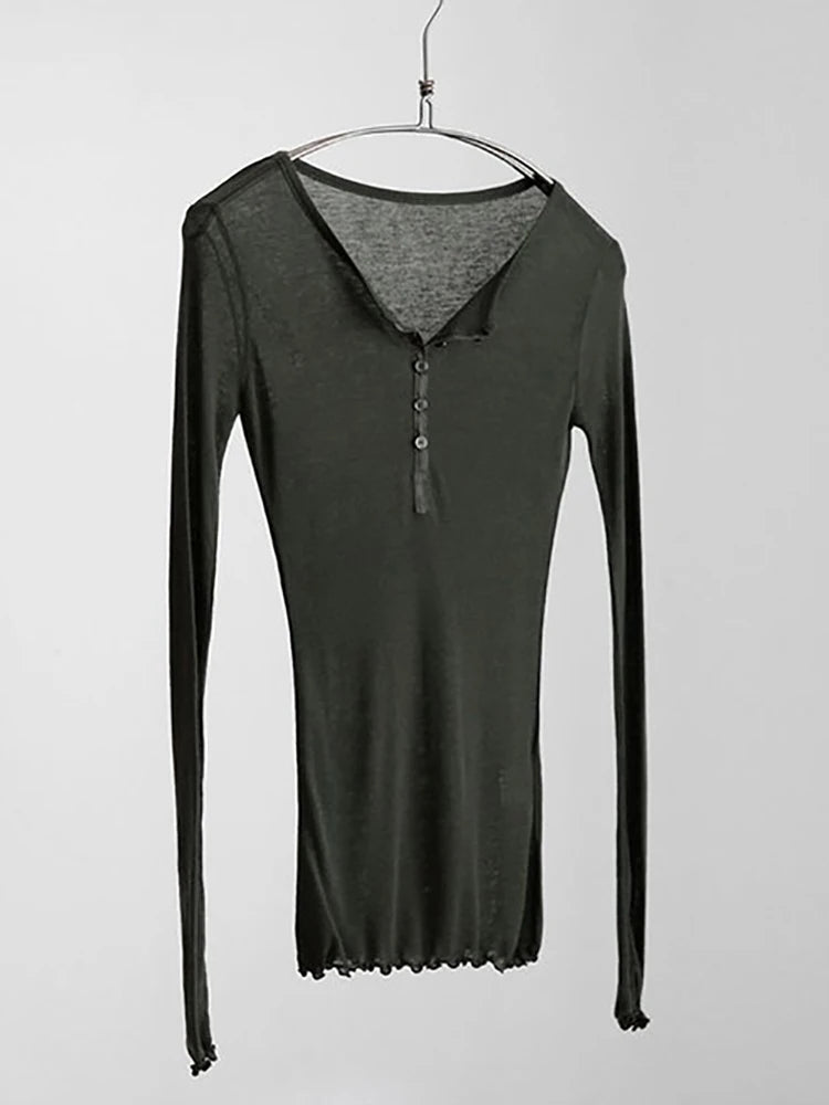 Sexy long sleeve t shirt for women korean style kawaii style