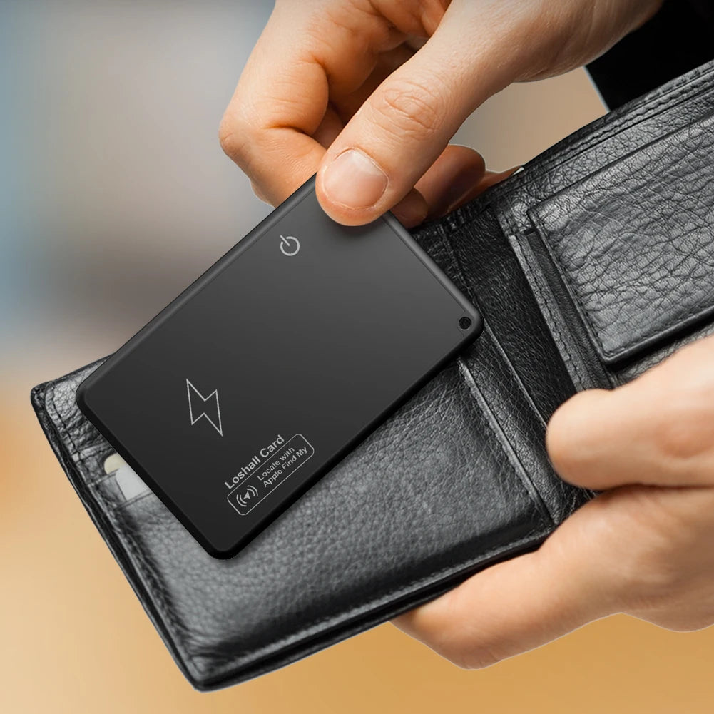 Wallet Tracker Card, Wireless Charging, GPS Location, for Apple, Find My Airtag