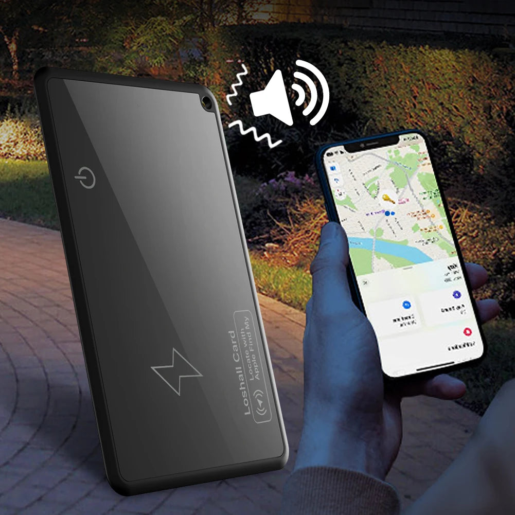 Wallet Tracker Card, Wireless Charging, GPS Location, for Apple, Find My Airtag
