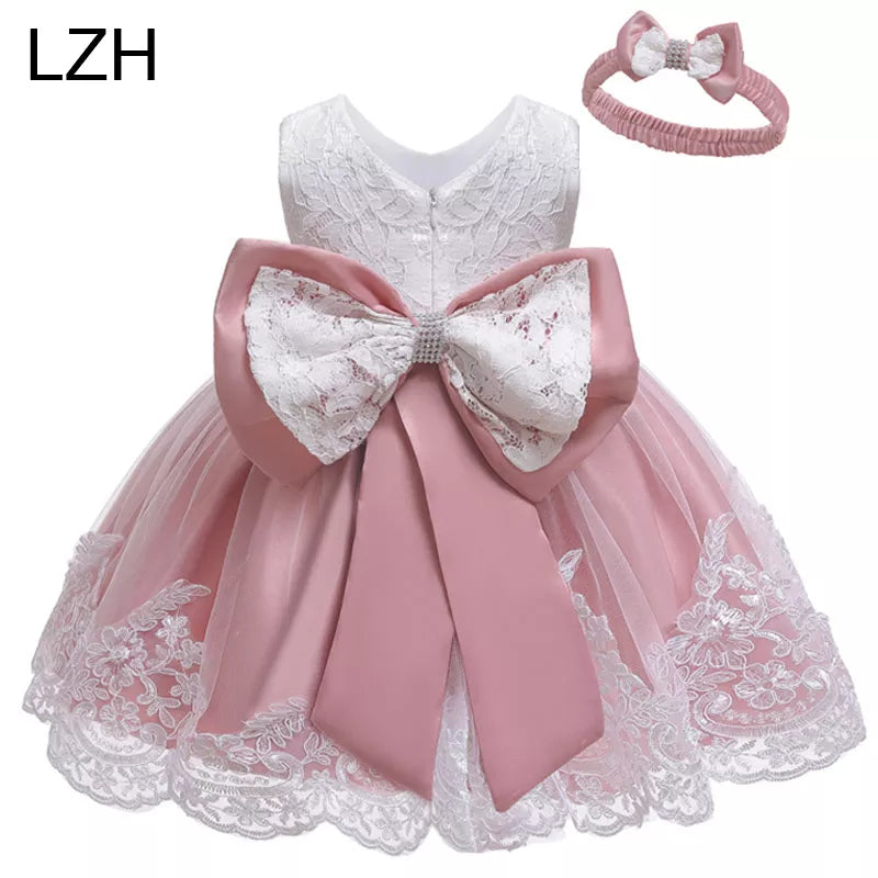 Robe de princesse pour bébé fille, tenue de fête d'anniversaire pour nouveau-né, de 0 à 2 ans
