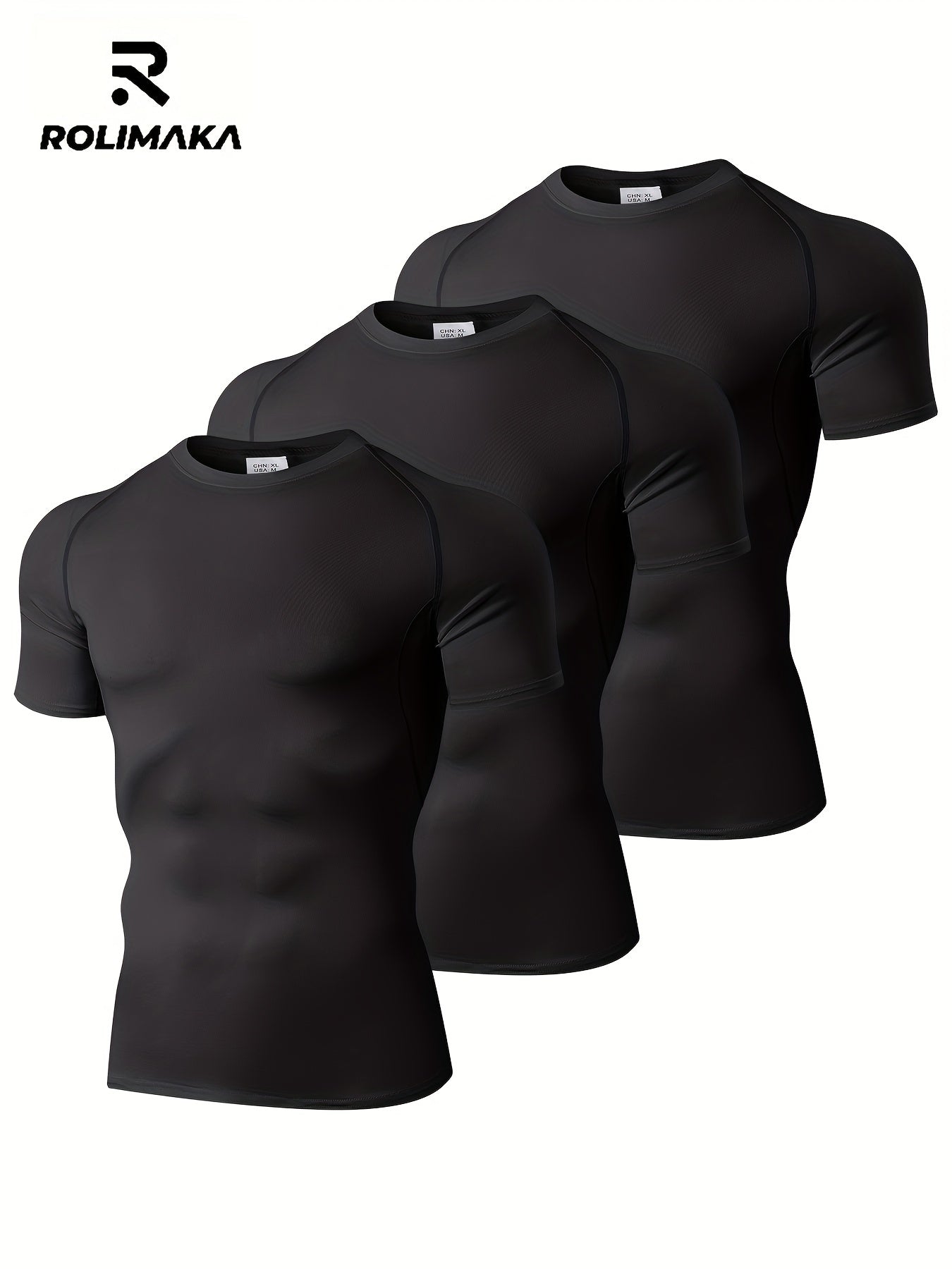Ensemble de t-shirts de compression pour hommes, idéal pour les sports de plein air