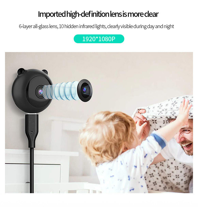 Mini caméra de surveillance sans fil HD Wifi IR Vision nocturne infrarouge