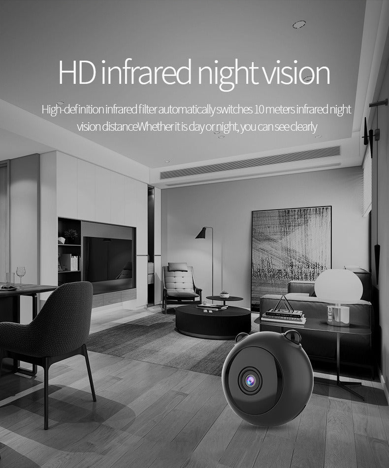 Mini caméra de surveillance sans fil HD Wifi IR Vision nocturne infrarouge