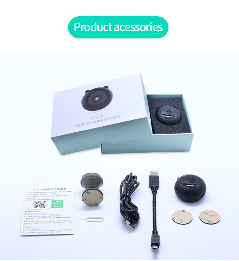Mini caméra de surveillance sans fil HD Wifi IR Vision nocturne infrarouge