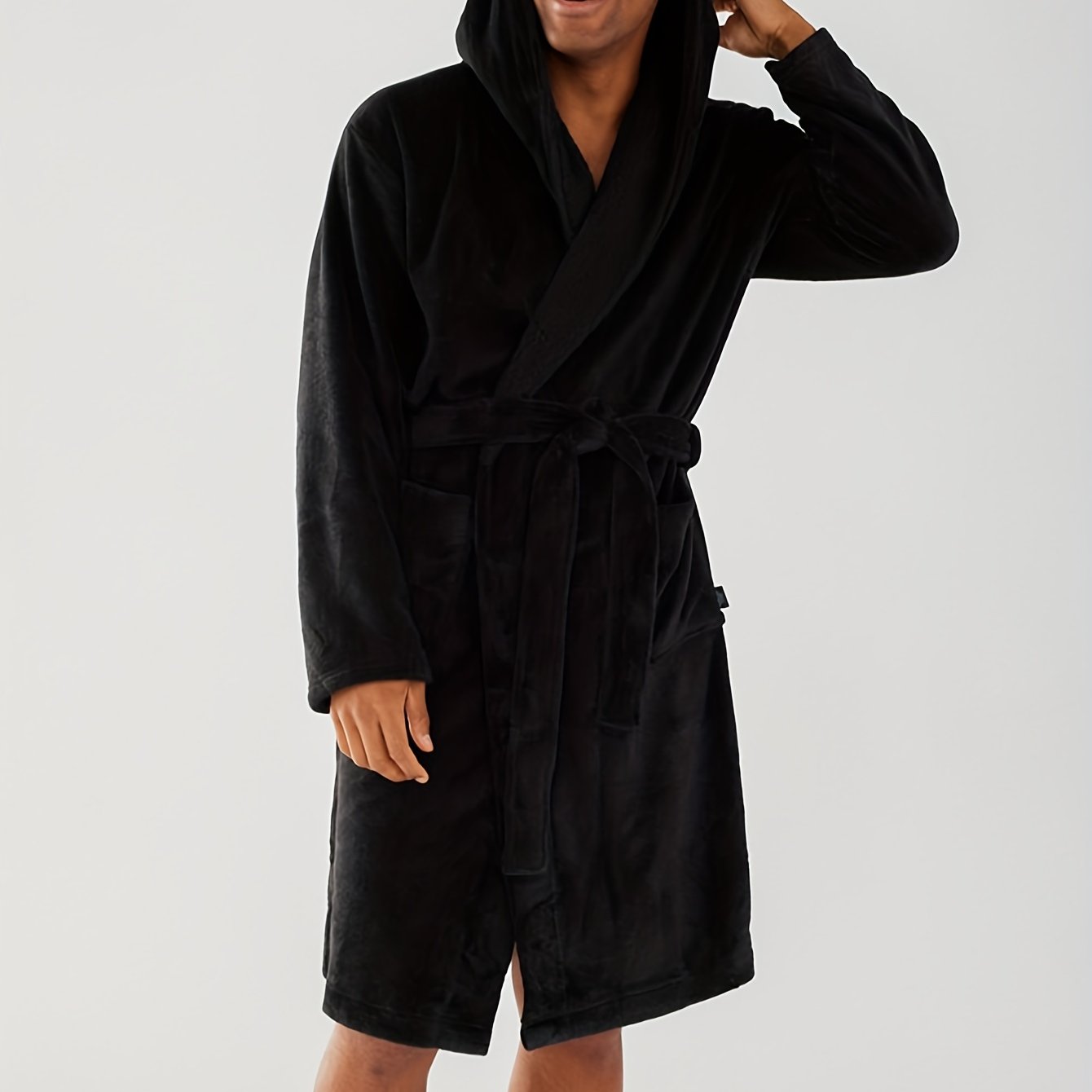 Peignoir à capuche confortable pour homme, tendance, chaud et confortable