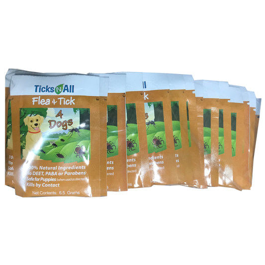 Lingettes naturelles contre les puces et les tiques pour 4 chiens (50 centimes)