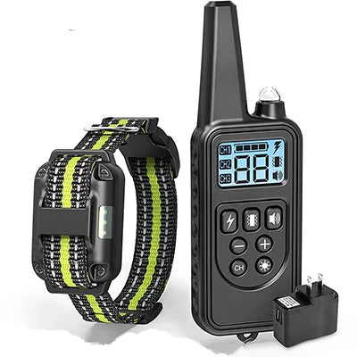Collier de dressage pour chien avec télécommande LCD pour animaux de compagnie, étanche, antichoc, vibration et son