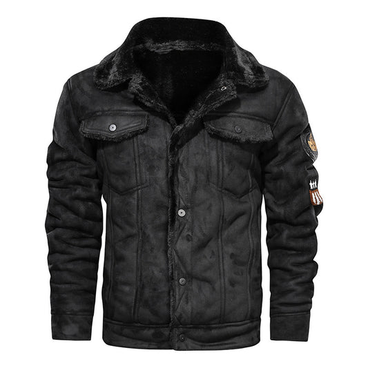 Manteau homme en cuir avec doublure en fourrure | Manteau d'hiver chaud pour homme en velours | Manteau en cuir pour temps froid | Veste hiver homme avec doublure douce | Manteau en cuir chaud et élégant pour homme | Blouson d'hiver homme avec fourrure | Vêtement hiver pour homme en cuir | Manteau en cuir doublé pour protection contre le froid | Manteau homme hiver élégant | Manteau en cuir avec doublure en fourrure pour confort maximal