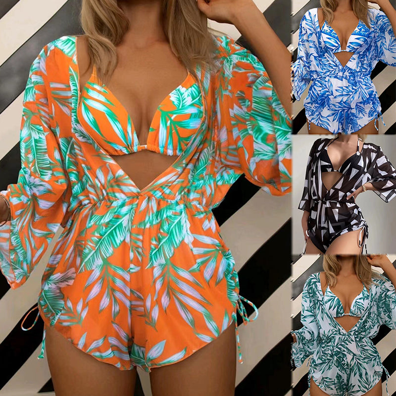 Ensemble bikini 3 pièces pour femme | Bikini élégant avec robe de plage assortie | Haut et bas de bikini ajustés pour un confort optimal | Ensemble de maillot de bain pour femme, parfait pour la plage | Bikini 3 pièces avec design féminin et moderne | Maillot de bain stylé pour des vacances au soleil | Bikini avec robe légère pour une couverture supplémentaire | Maillot de bain confortable, idéal pour l'été | Ensemble de bikini pour femme avec coupe ajustée | Maillot de bain 3 pièces élégant et polyvalent p