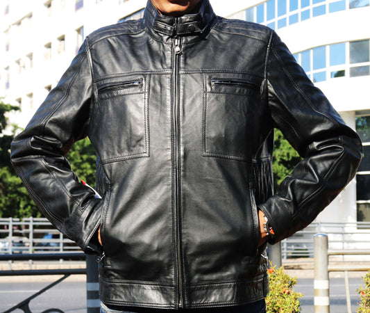 Artak - Veste en cuir véritable pour homme