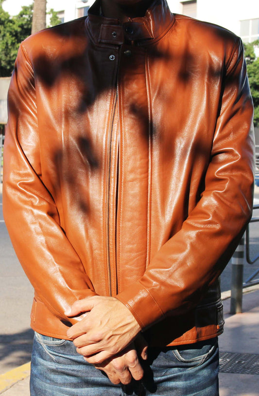 HUGO - Veste en cuir pour homme